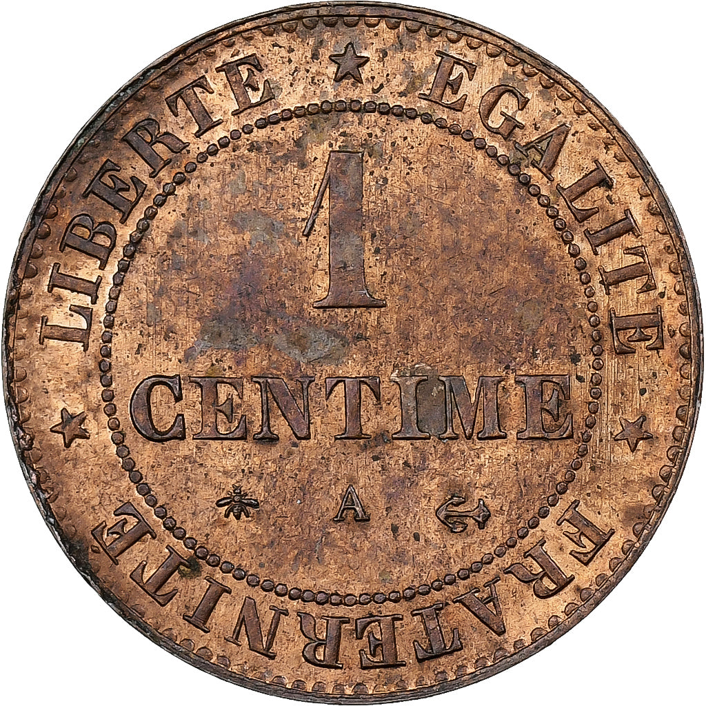 France, Centime, Cérès, 1879, Paris, Bronze, AU(50-53)