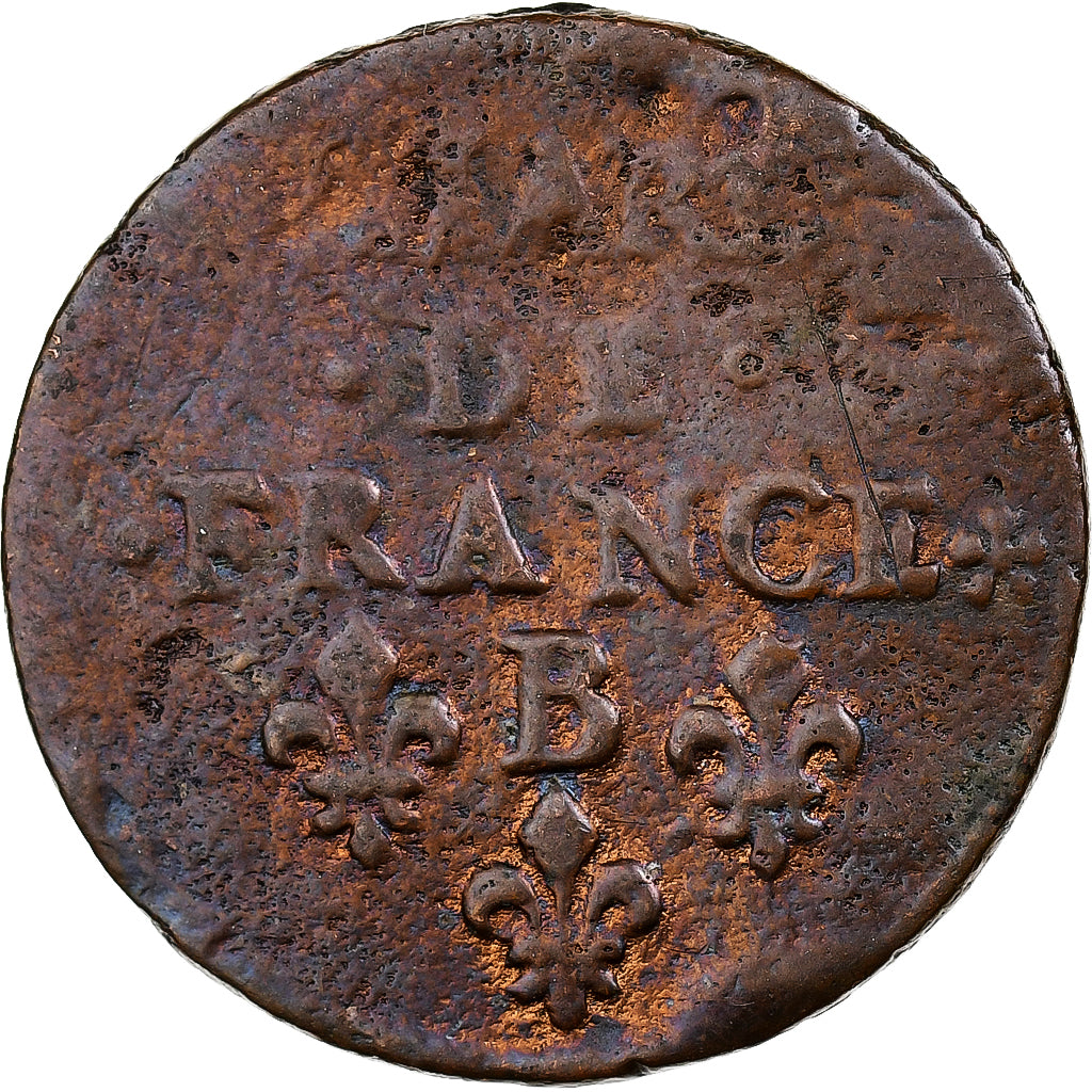 Frankreich, Louis XIV, Liard, Acquigny, Kupfer, SGE+, C2G:114