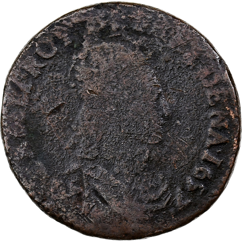 Francia, Louis XIV, Liard, 1657, Lusignan, Rame, MB, C2G:104