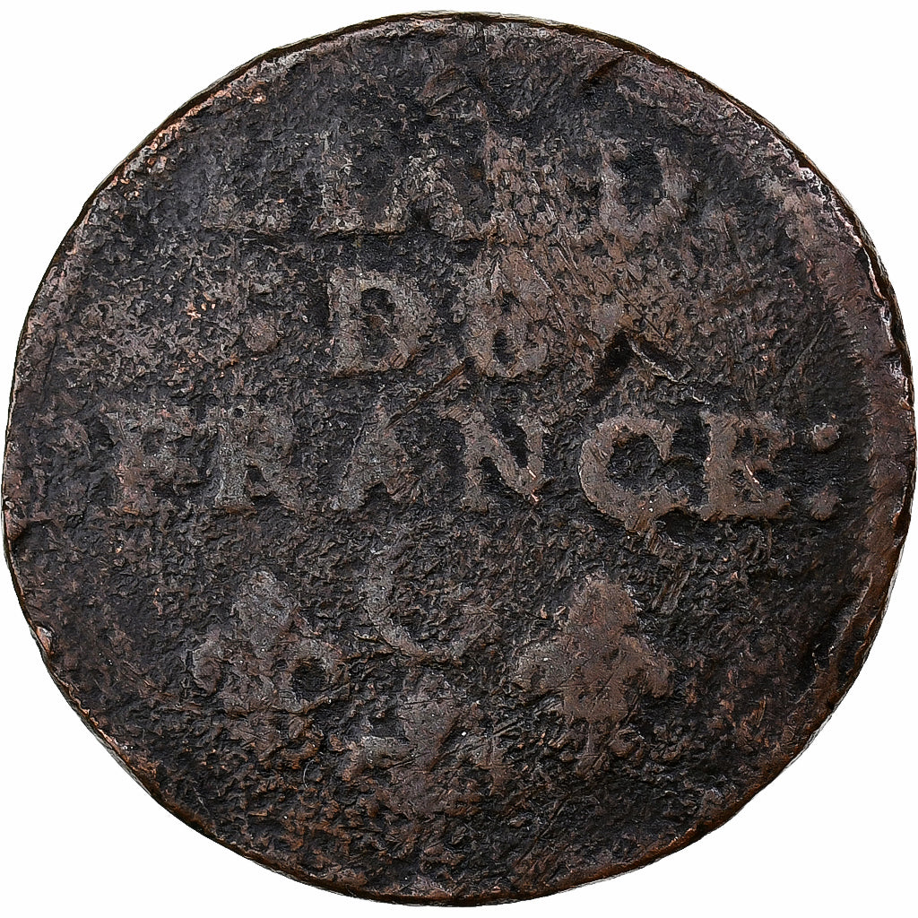 Francia, Louis XIV, Liard, 1657, Lusignan, Rame, MB, C2G:104