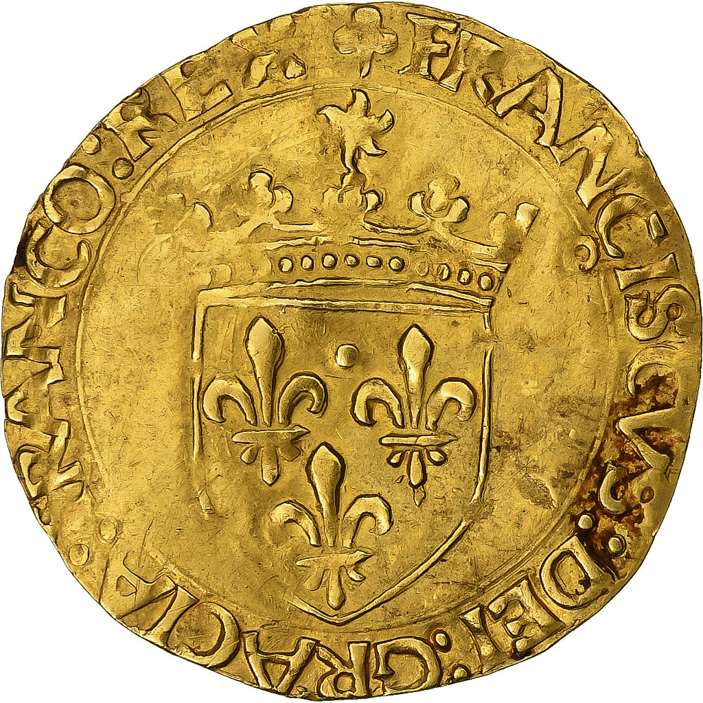 France, François Ier, Écu d'or au soleil, 1519-1540, Toulouse, Or, TB+