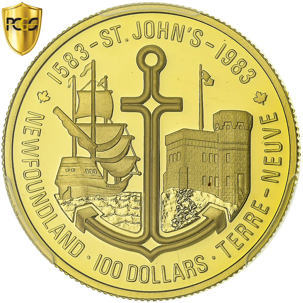 Canada, Elizabeth II, 100 Dollars, 400th Ann. St. John's, 1983, Ottawa, PCGS
