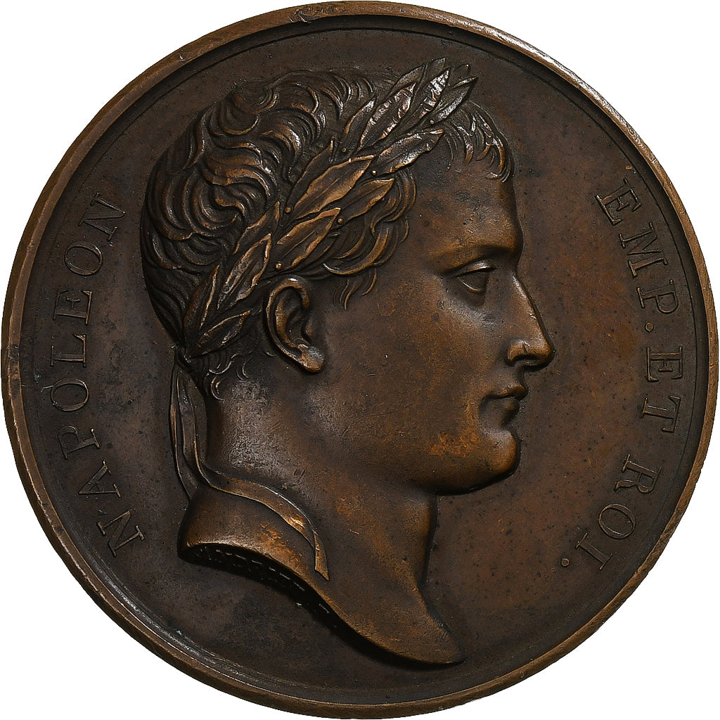 France, Medal, Napoleon I, Austerlitz Battle, 1805, Bronze, Jaley, AU(50-53)