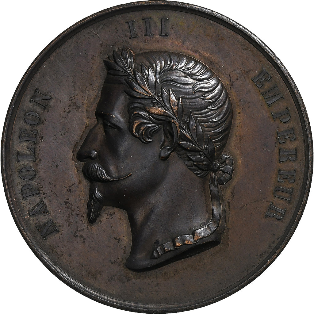 France, Médaille, Napoléon III, Nouveau Chœur, Tourcoing, 1861, Cuivre