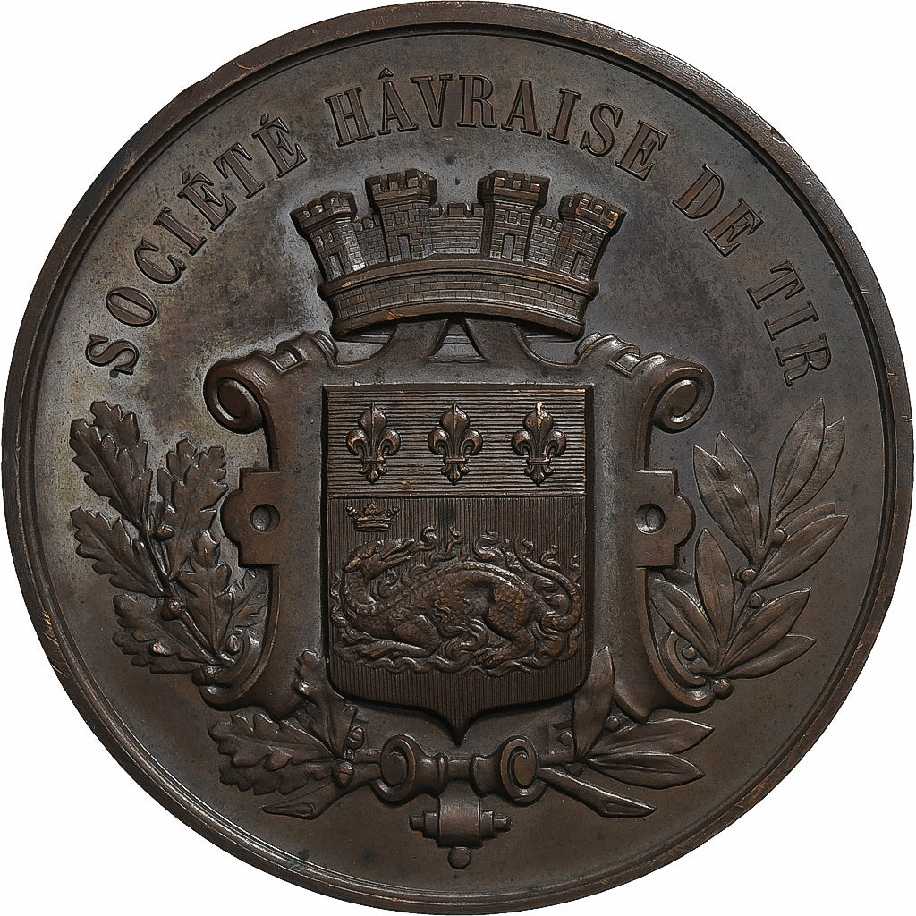 Francia, medaglia, Société Havraise de Tir, XIXth Century, Rame, SPL-