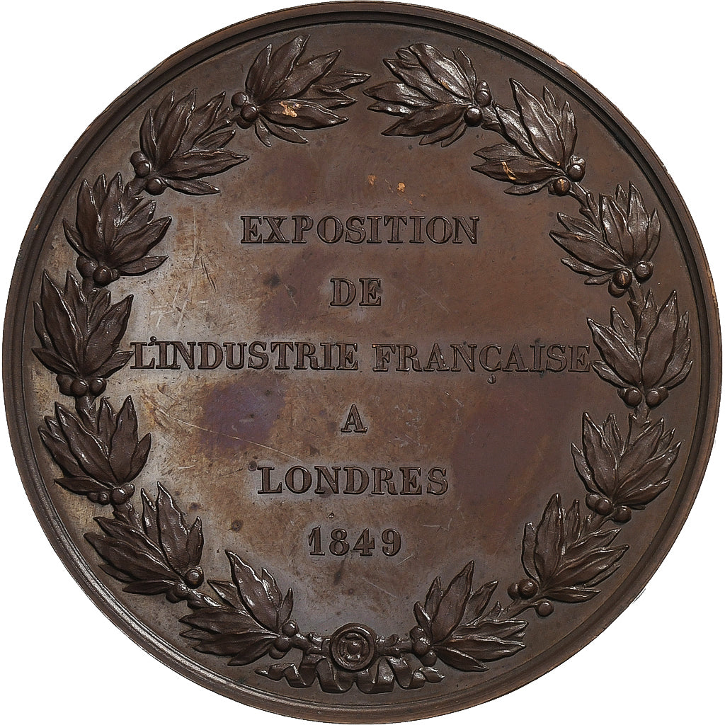 Frankreich, Medaille, Exposition à Londres, 1849, Kupfer, Bovy, VZ