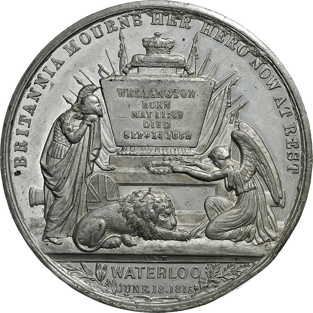 Great Britain, Medal, Duke of Wellington, 1852, Tin, Allen and Moore, AU(55-58)