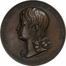 France, Médaille, Louis XVII, Prison du Temple, 1814-1826, Bronze