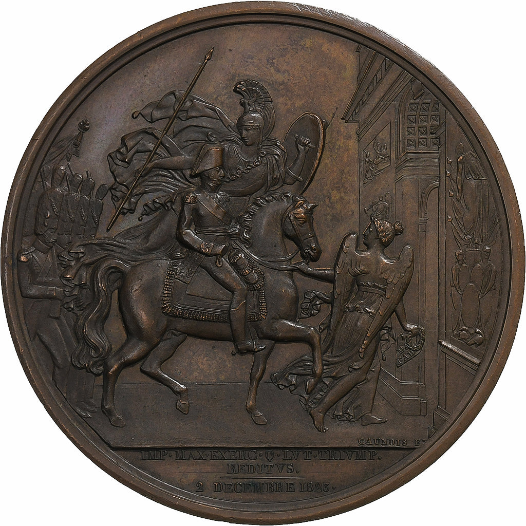 France, Médaille, Duc d'Angoulême, Entrée triomphale, 1823, Cuivre, Caunois, SUP