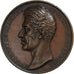 France, Medal, Charles X, Visite de la Bourse de Paris, 1824, Copper, Armand