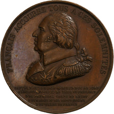 Francja, medal, Ludwik XVIII, Baptême du Duc de Bordeaux, 1821, Brązowy