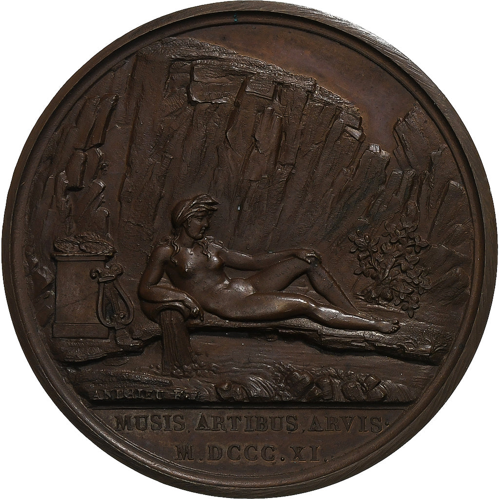 Francia, medaglia, Prix de l'Athénée du Vaucluse, 1811, Rame, Andrieu, SPL-