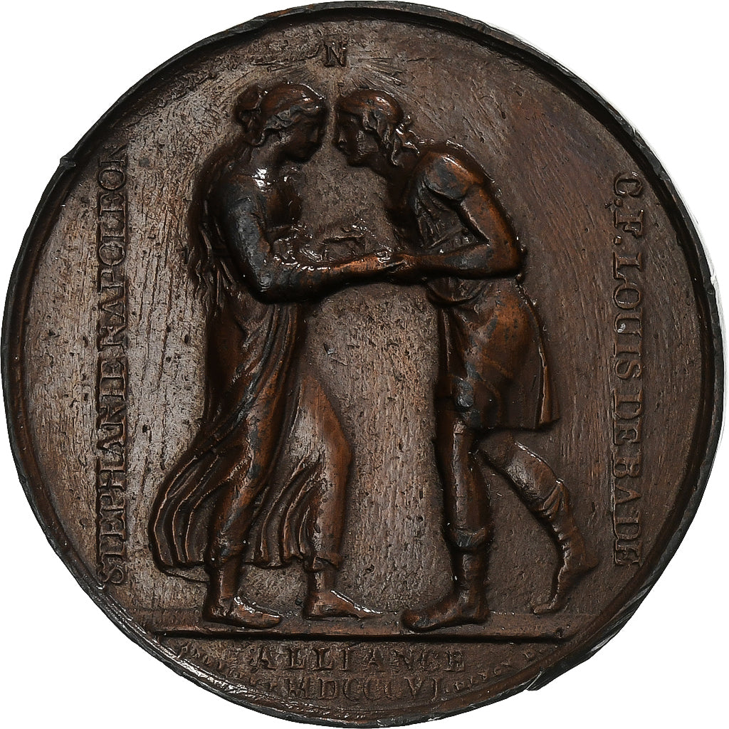 Francja, medal, Napoleon I, 1806, Miedź, Droz, EF(40-45)