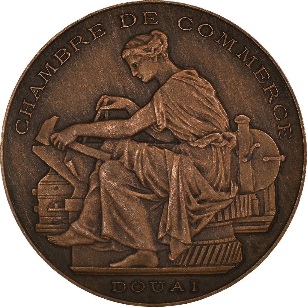 France, Medal, Chambre de Commerce., Douai, MS(63), Bronze