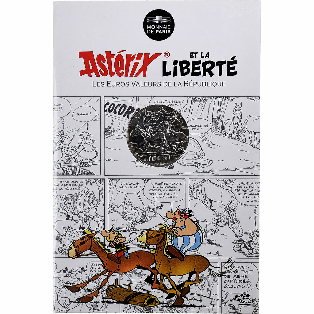 Francja, 10 Euro, Astérix Liberté (Le Tour de Gaule), 2015, MDP, Srebro