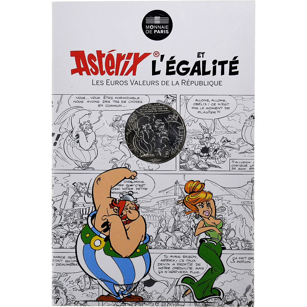 Francja, 10 Euro, Astérix Égalité (Le devin), 2015, MDP, Srebro, MS(65-70)