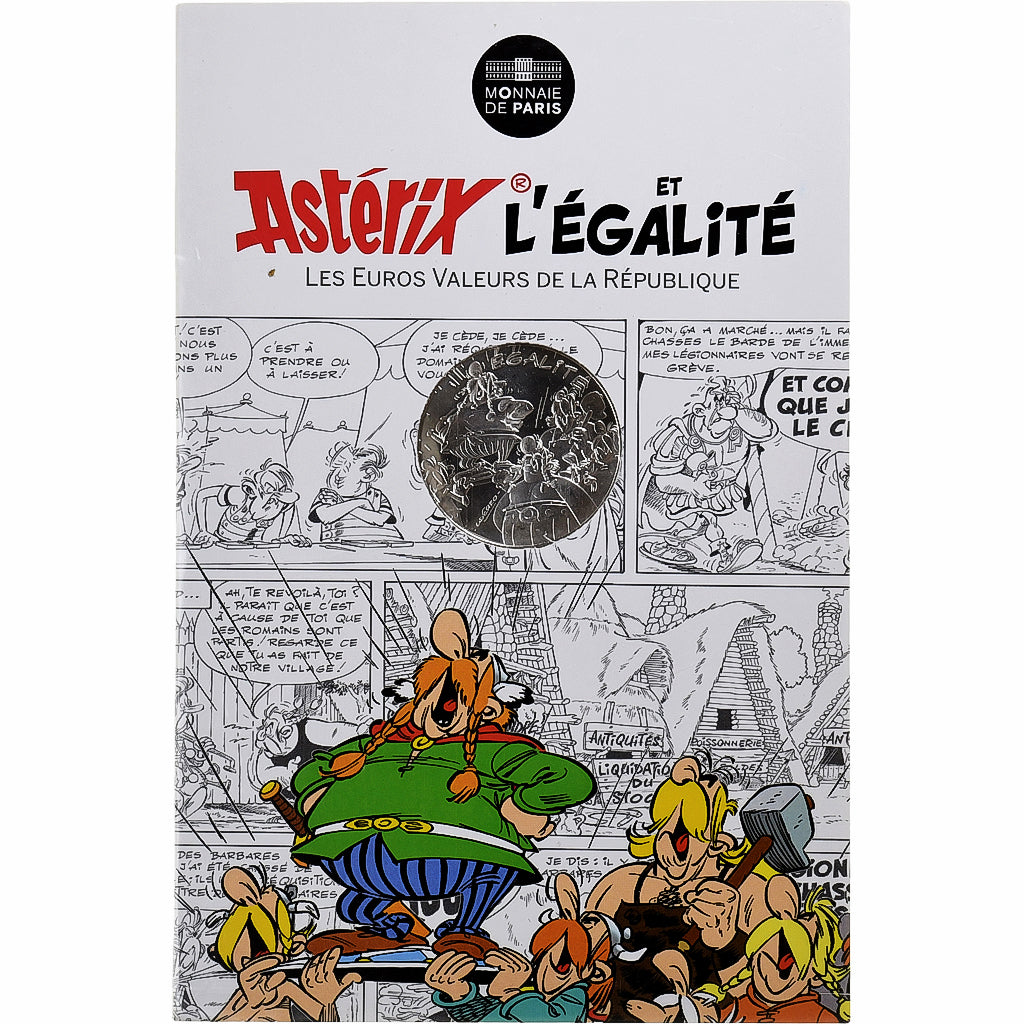 Francja, 10 Euro, Astérix Égalité (Le Domaine des dieux), 2015, MDP, Srebro