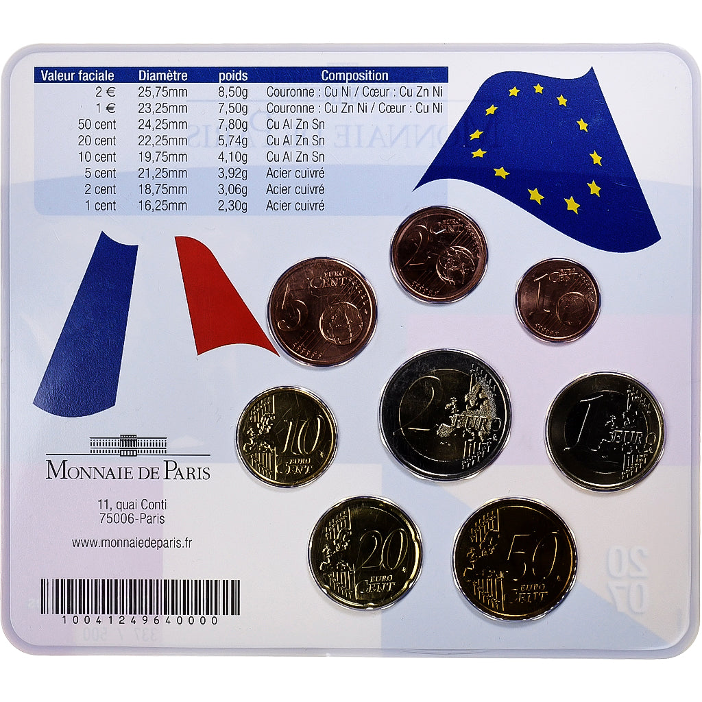 Francja, Euro Set. BU., Couple franco-allemand, 2007, MDP, ND, MS(65-70)