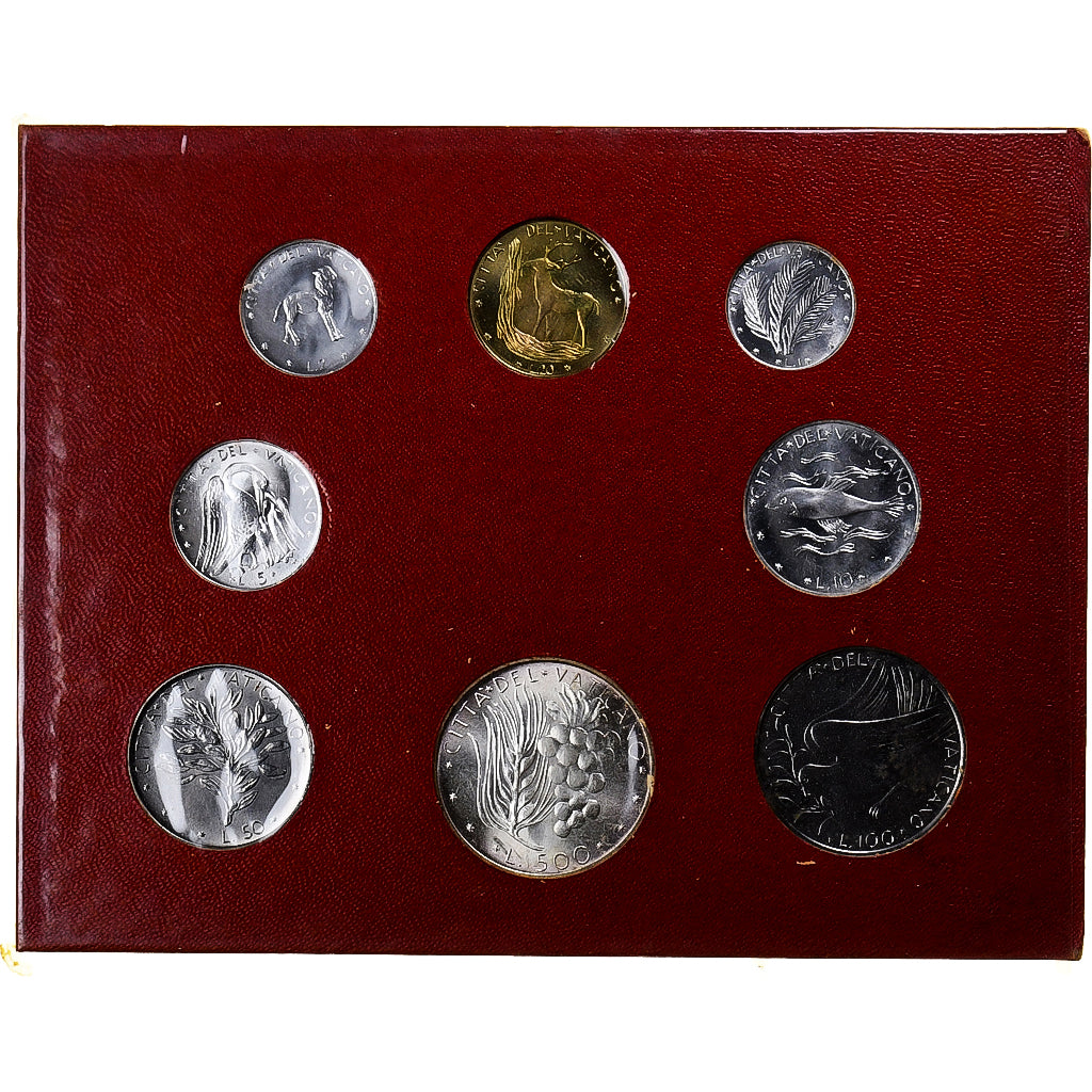 Vaticano, Paul VI, Set 1 Lire - 500 Lire, 1971 (Anno IX), Rome, N/D, MS(65-70)