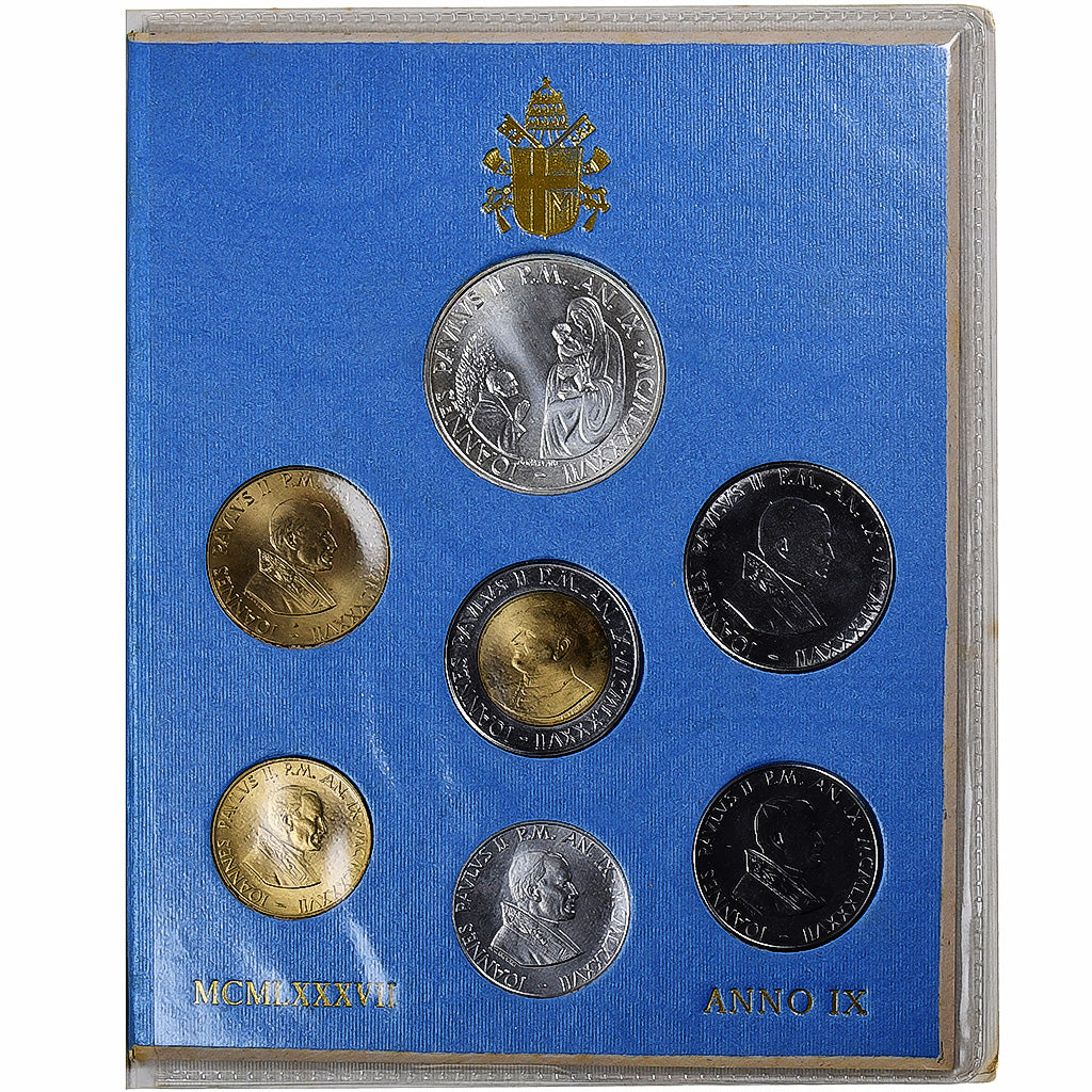 Vaticano, Jean-Paul II, Set 10 L. - 1000 L., 1987, Rome, BU, N/D, MS(65-70)