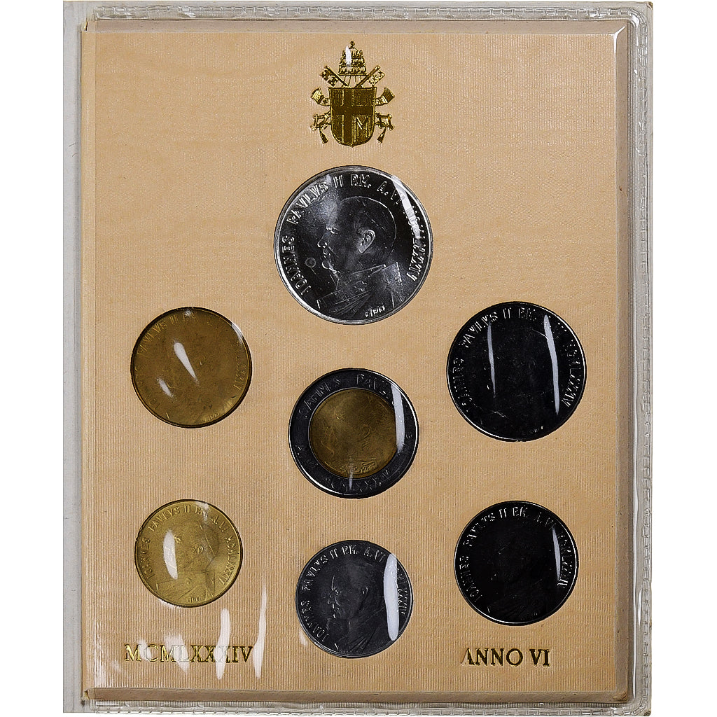 Vaticano, Jean-Paul II, Set 10 L. - 1000 L., 1984, Rome, BU, N/D, MS(65-70)