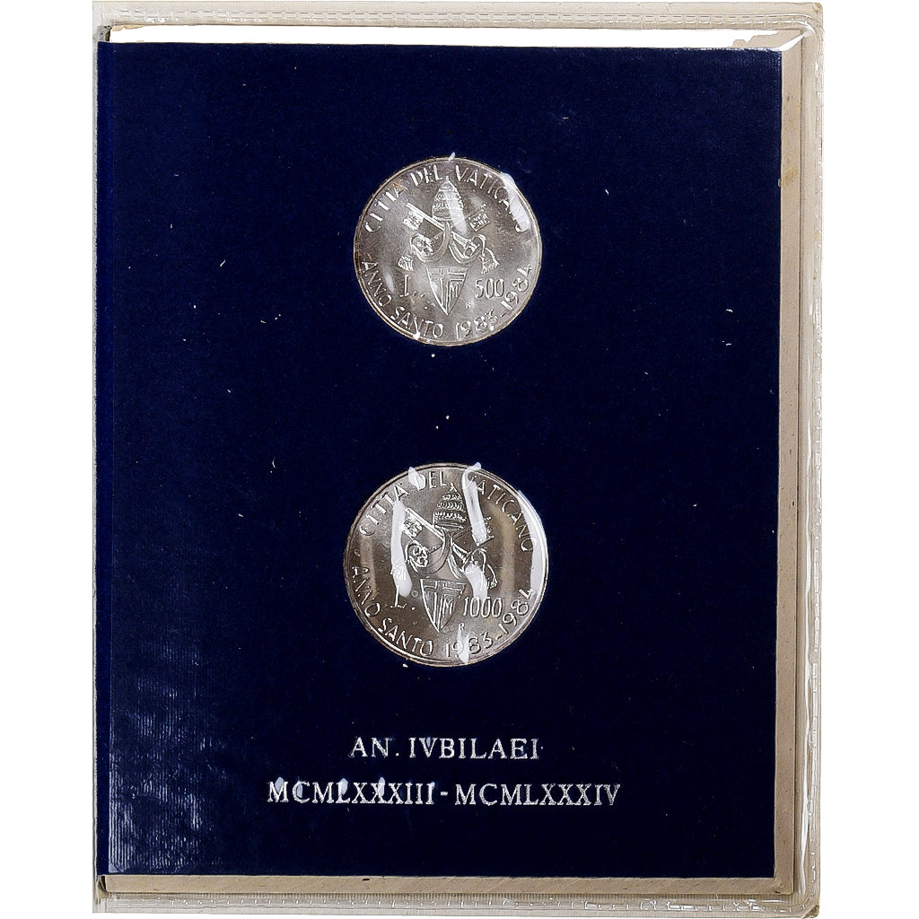 Vatican, John Paul II, Set 500 L. and 1000 L., 1983-1984, Rome, Silver