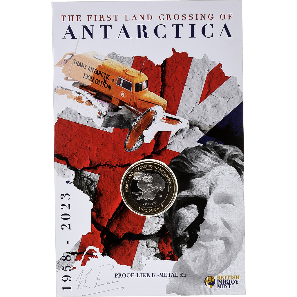 British Antarctic Territory, Charles III, 2 Pounds, 2023, Pobjoy Mint, Proof