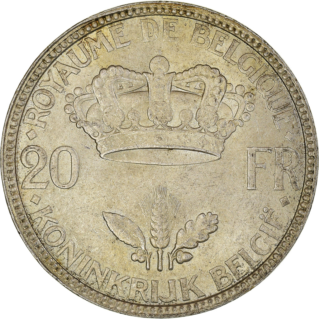 Coin, Belgium, Leopold III, 20 Francs, 1935, Royal Belgium Mint, EF(40-45)