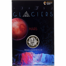 British Antarctic Territory, Charles III, 2 Pounds, Glaciers - Mars, 2023