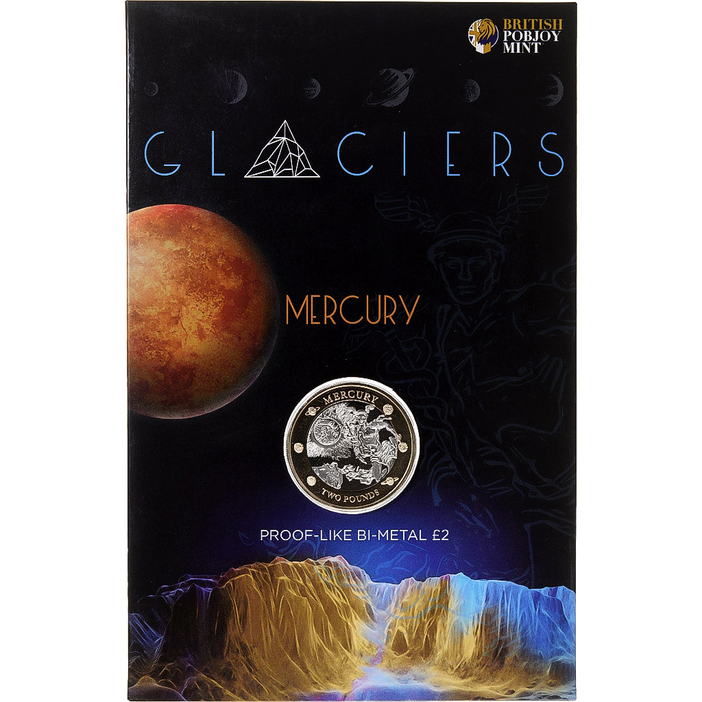 British Antarctic Territory, Charles III, 2 Pounds, Glaciers - Mercury, 2023