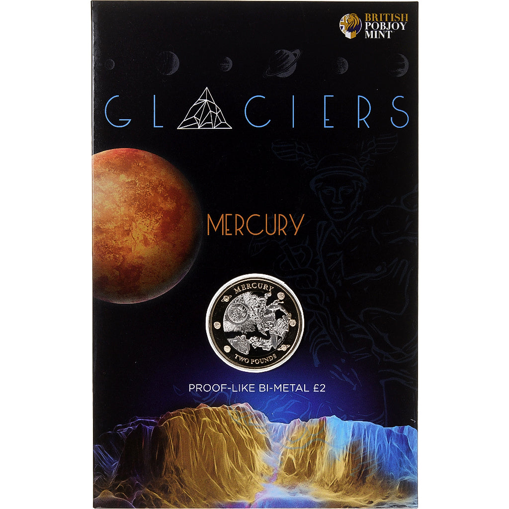 British Antarctic Territory, Charles III, 2 Pounds, Glaciers - Mercury, 2023