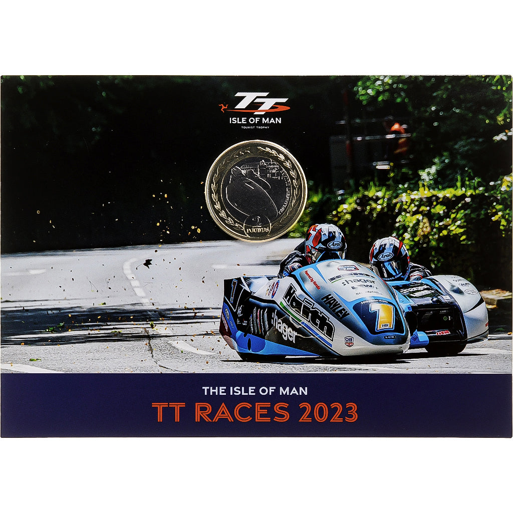 Isle of Man, Charles III, 2 Pounds, TT Races Anniversary, 2023, Tower mint