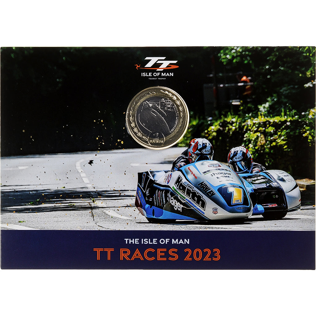 Isle of Man, Charles III, 2 Pounds, TT Races Anniversary, 2023, Tower mint