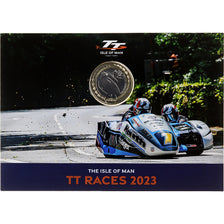 Isle of Man, Charles III, 2 Pounds, TT Races Anniversary, 2023, Tower mint