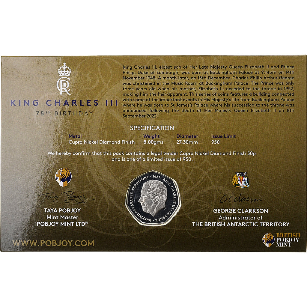 British Antarctic Territory, Charles III, 50 Pence, Trinity College, 2023