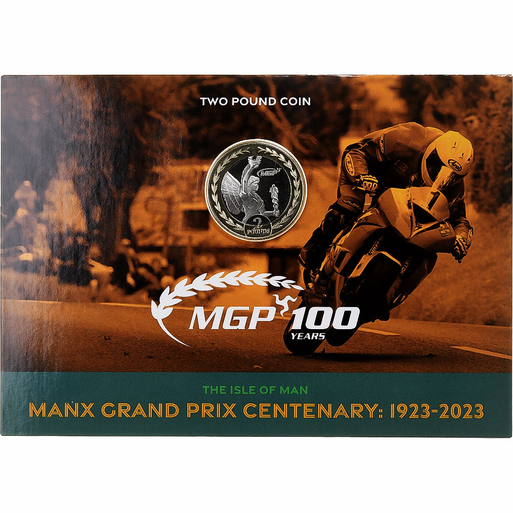 Eiland Man, Charles III, 2 Pounds, 100th Anniversary - MGP, 2023, Tower mint
