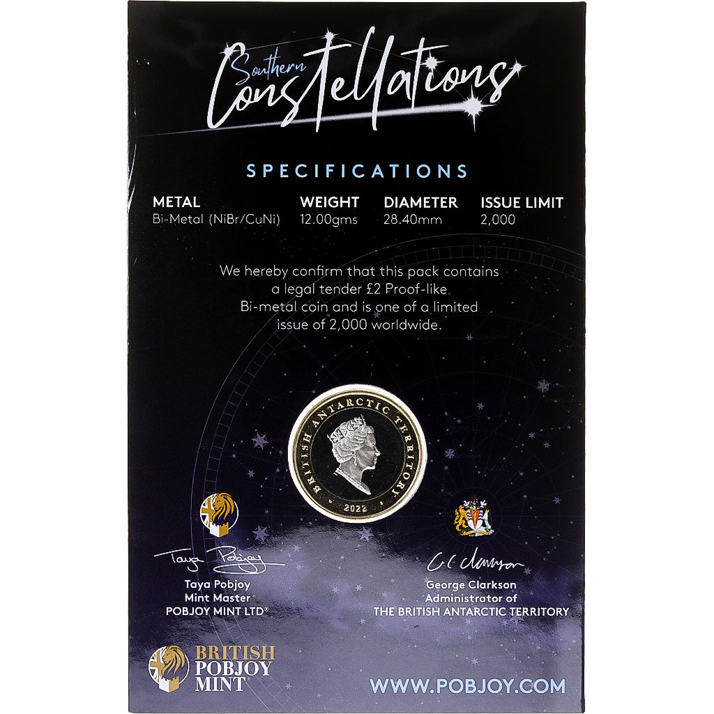 British Antarctic Territory, Elizabeth II, 2 Pounds, 2022, Pobjoy Mint, Proof