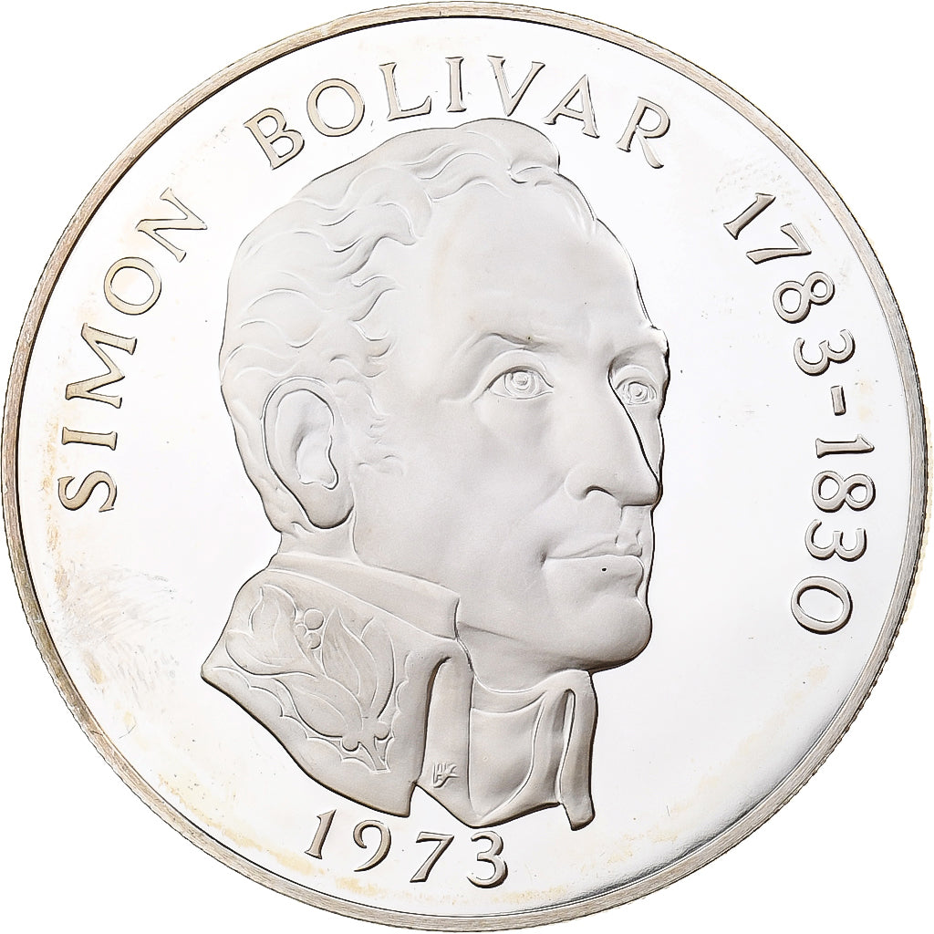 Panama, 20 Balboas, 1973, Franklin Mint, FS, Argento, SPL+, KM:31