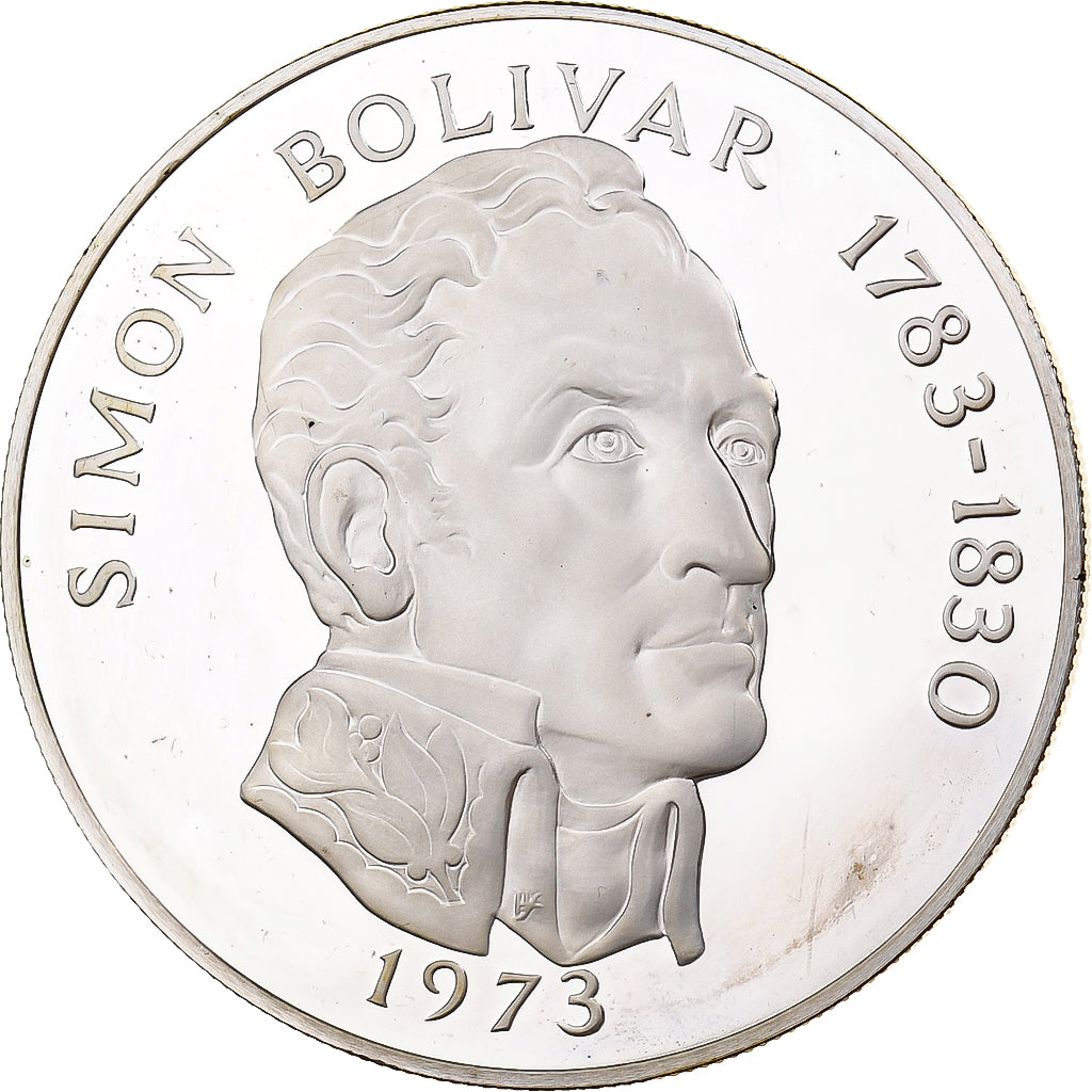 Panama, 20 Balboas, 1973, Franklin Mint, Proof, Silver, MS(64), KM:31