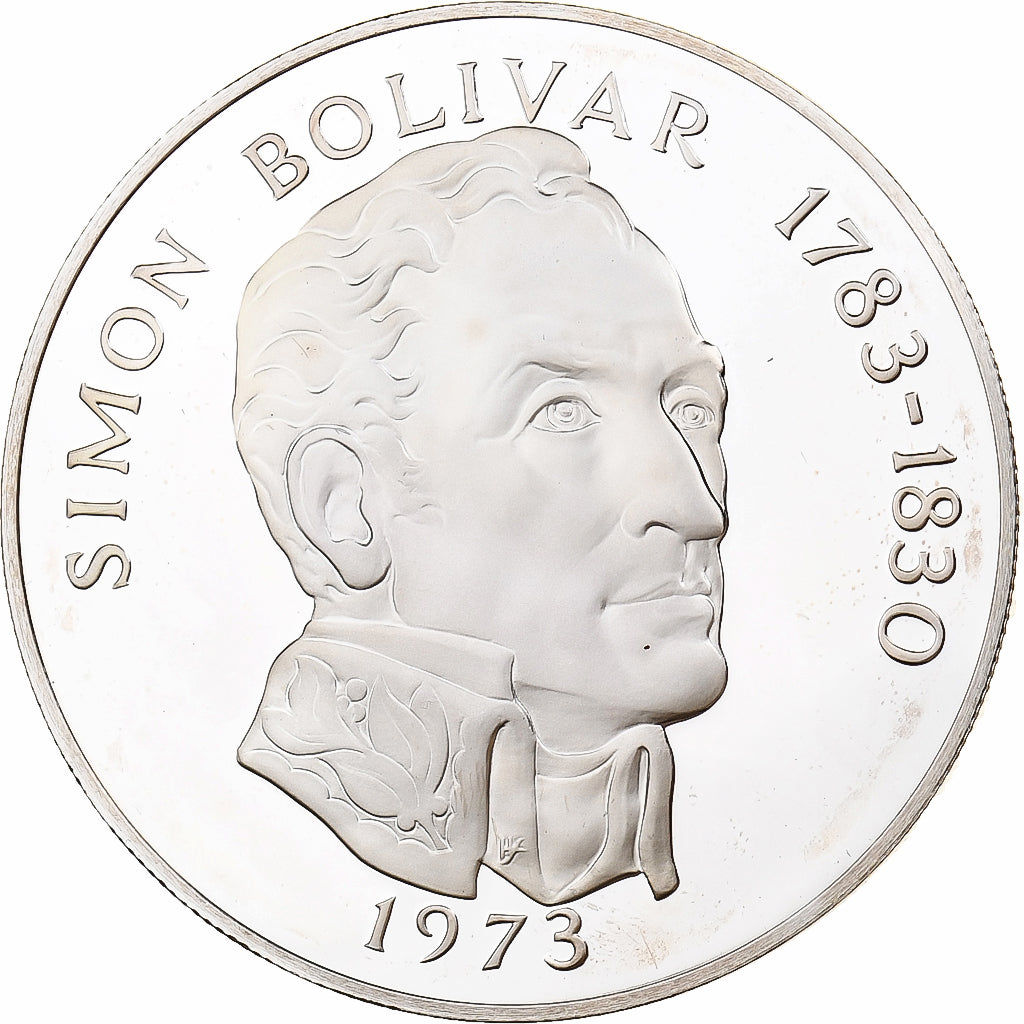 Panama, 20 Balboas, 1973, Franklin Mint, Proof, Silver, MS(64), KM:31