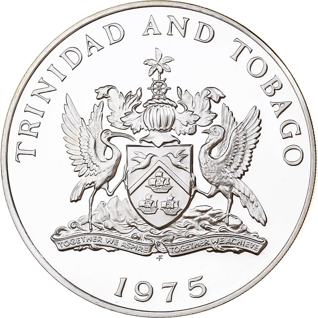 Trinidad and Tobago, Elizabeth II, 10 Dollars, 1975, Franklin Mint, Proof