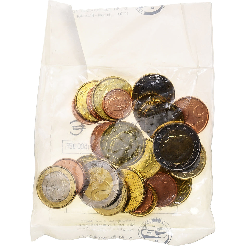 Belgium, Albert II, Starter kit Euro, 1999-2000, Brussels, MS(65-70)