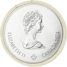 Canada, Elizabeth II, 5 Dollars, 1976 Olympics - Olympic Rings and Wreath, 1974