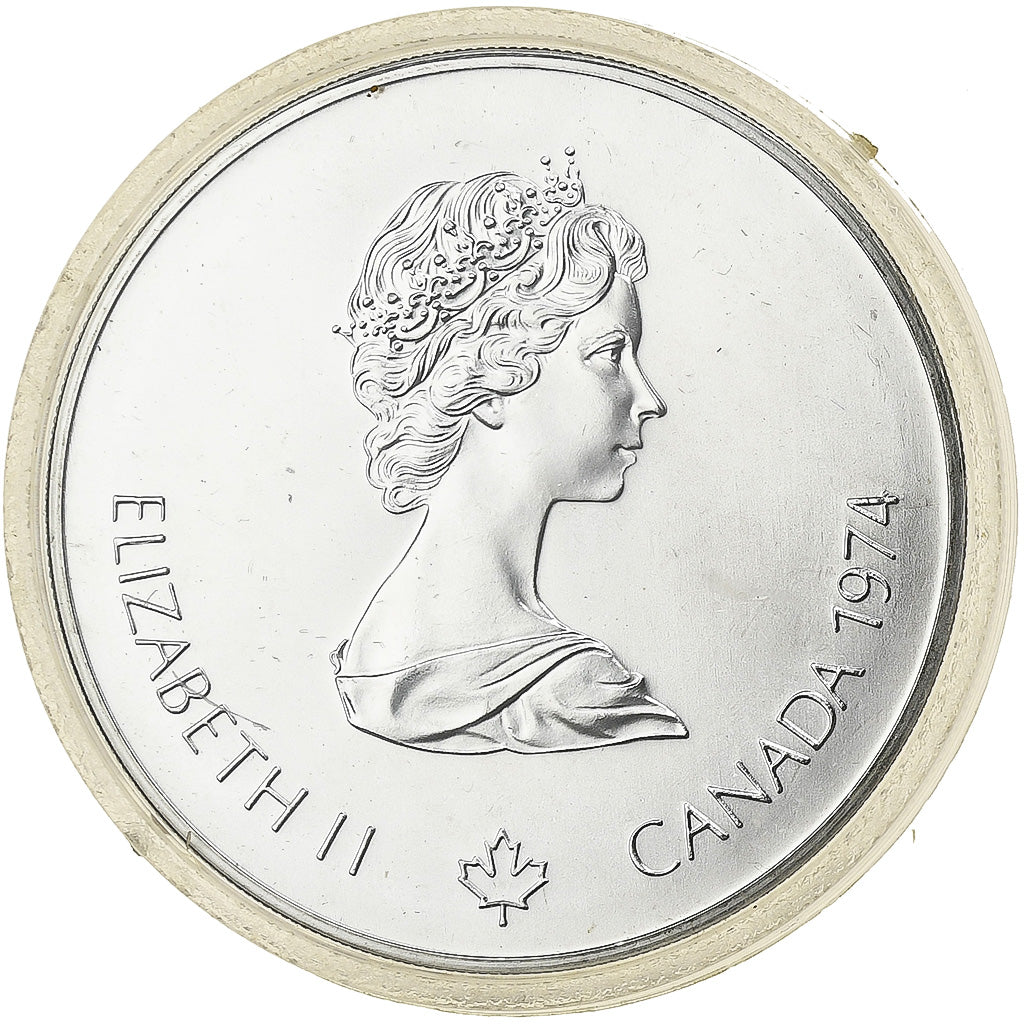 Canada, Elizabeth II, 5 Dollars, JO 1976 - Athlète avec la Flamme, 1974