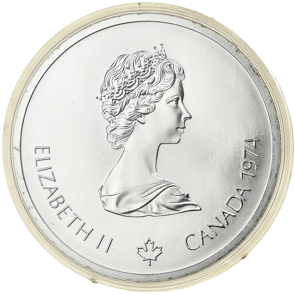 Canada, Elizabeth II, 10 Dollars, 1976 Olympics - Head of Zeus, 1974, Ottawa