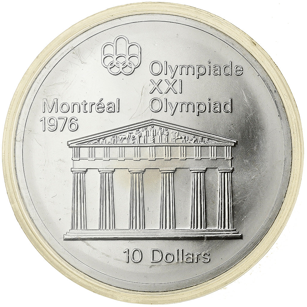 Kanada, Elizabeth II, 10 Dollars, 1976 Olympics - Temple of Zeus, 1974, Ottawa