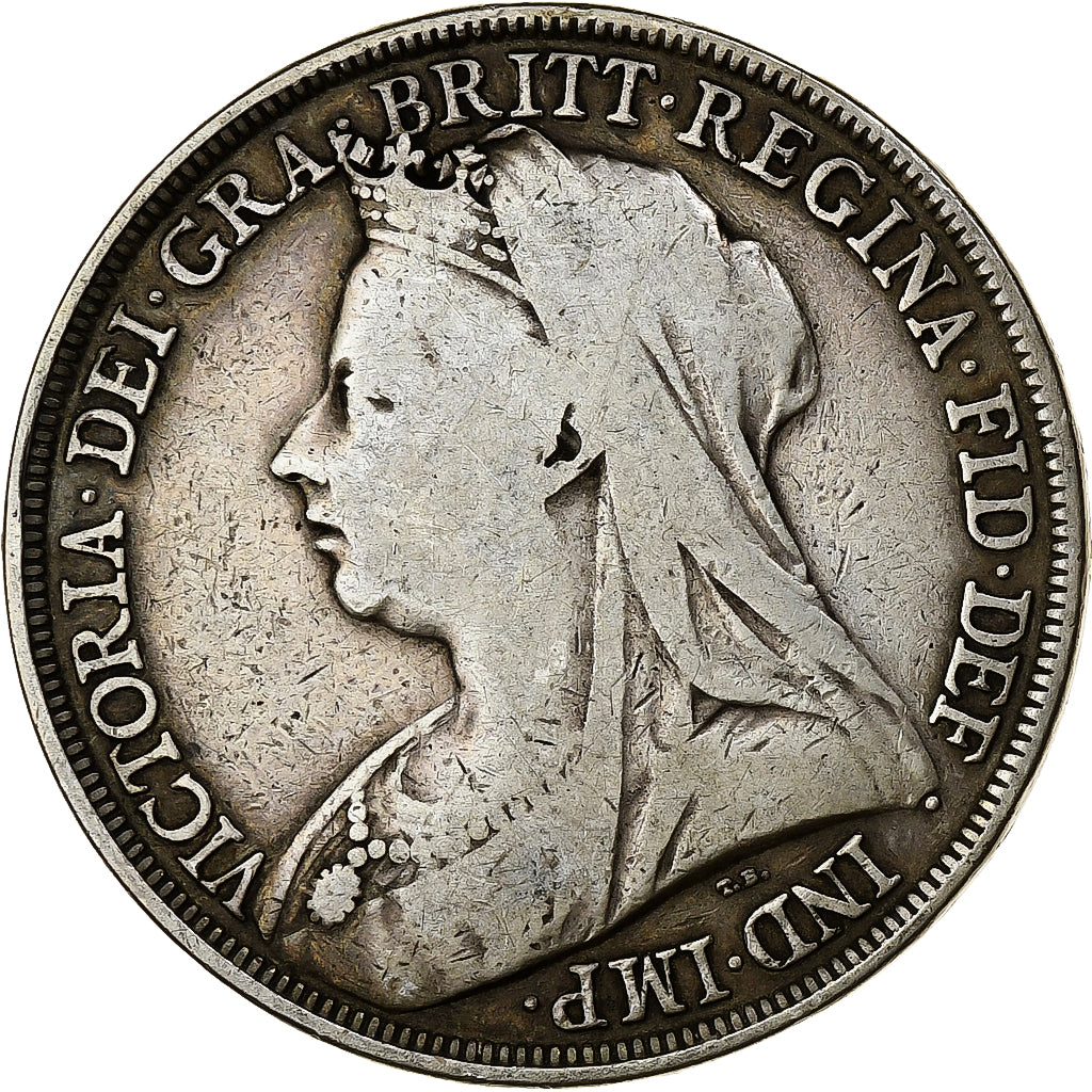 Great Britain, Victoria, Crown, 1896, British Royal Mint, Silver, VF(20-25)