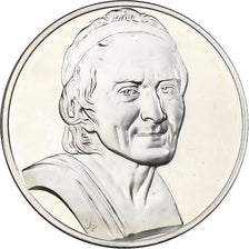 Francja, medal, Buste de Voltaire, Jean Antoine Houdon, 1980, Srebro, Proof