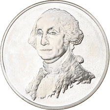 France, Medal, George Washington, Gilbert Stuart, 1981, Silver, Proof, MS(60-62)