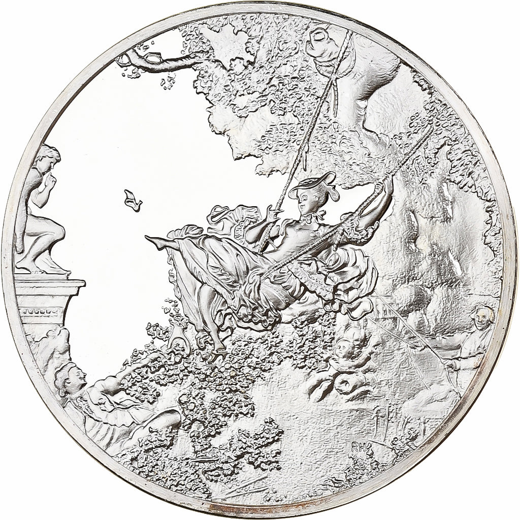 France, Medal, Les Hasards heureux de l'escarpolette, 1982, Silver, Proof